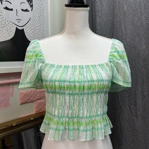 Zara top with puffy sleeves